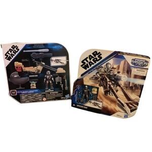 2 Sets Star Wars Mission Fleet Speeder Bikes The Child Battle For The Bounty